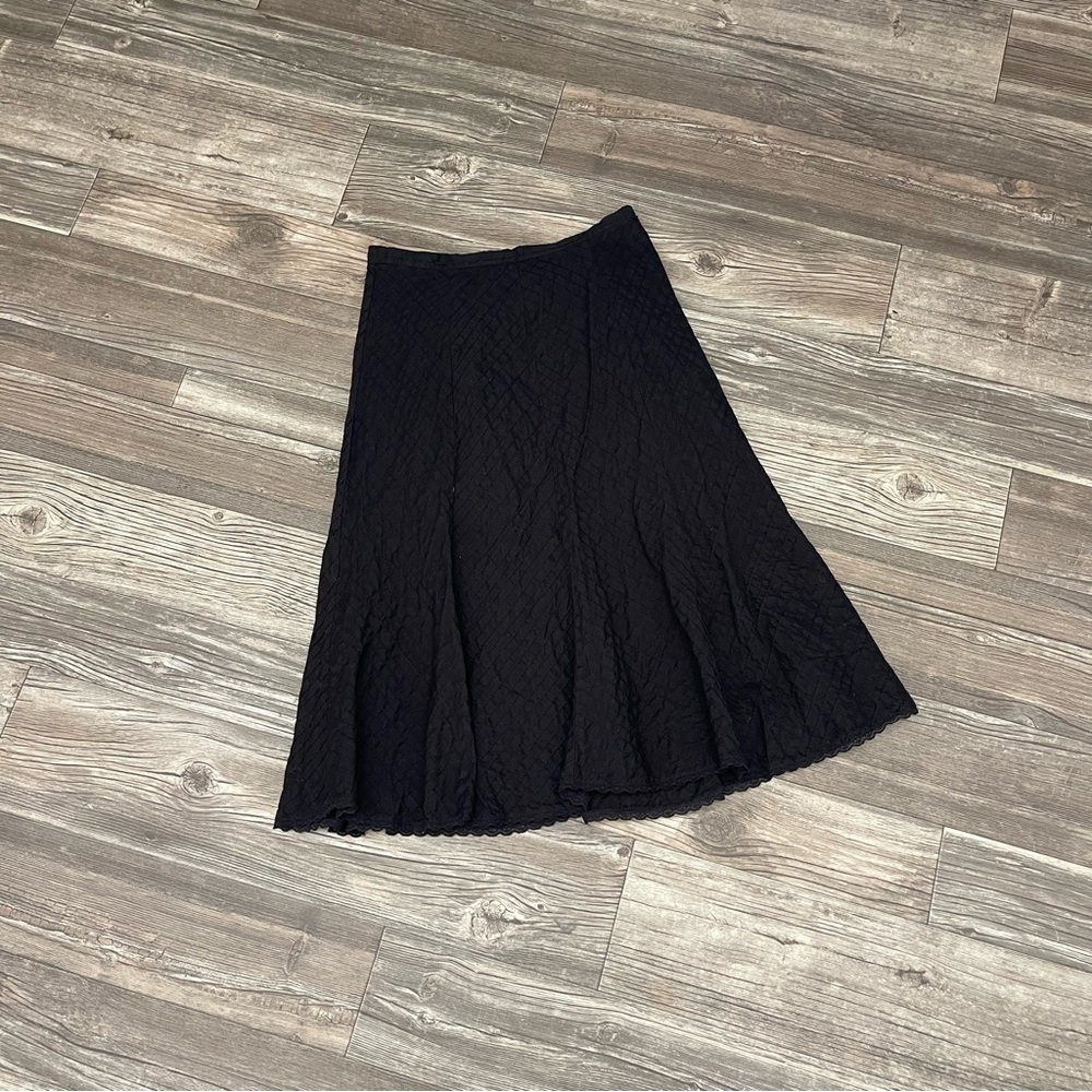 Notations vintage Black Skirt w/ Lace Trim